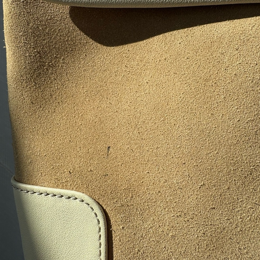 Loewe Suede and Leather Crossbody in tan and cream - Picture 13 of 15